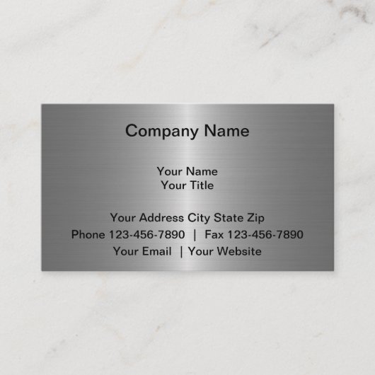 Gesimuleerde metalen Visitekaartjes (Voorkant)