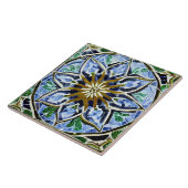 Gesimuleerde mozaïek patroon in glas look tegeltje (Zijkant)