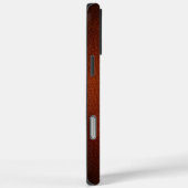 Gesimuleerde natuurlijke donkere rode bruine leder Case-Mate iPhone case (Achterkant / Rechts)