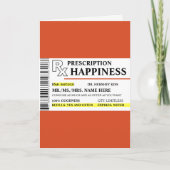 Gesimuleerde receptenfles Funny Verjaardag Kaart (Voorkant)