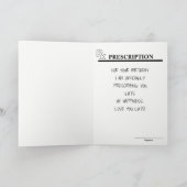 Gesimuleerde receptenfles Funny Verjaardag Kaart (Binnen)