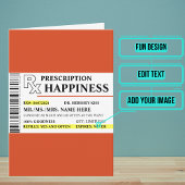 Gesimuleerde receptenfles Funny Verjaardag Kaart