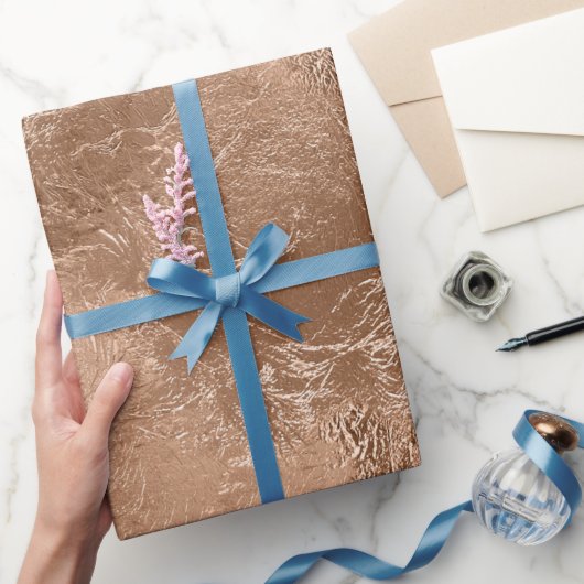 Gesimuleerde Roos Gold Foil textuur Elegant Celebr Cadeaupapier (Geschenken)