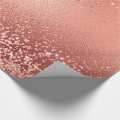 Gesimuleerde Roos goudolie en glittertextuur Cadeaupapier (Hoek)