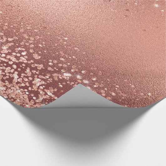 Gesimuleerde Roos goudolie en glittertextuur Cadeaupapier (Hoek)