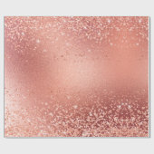 Gesimuleerde Roos goudolie en glittertextuur Cadeaupapier (Vlak)