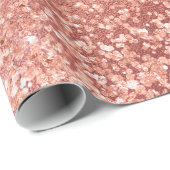 Gesimuleerde Roos goudolie en glittertextuur Cadeaupapier (Rol Hoek)