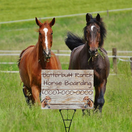 Gesimuleerde rustieke houten paard boarding tuinbord