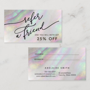 gesimuleerde shell-verwijzingskaart visitekaartje