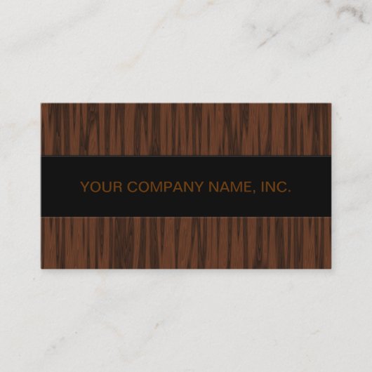 Gesimuleerde walnoot visitekaartje (Voorkant)