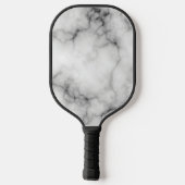 Gesimuleerde witte en zwarte marmer pickleball paddle (Achterkant)