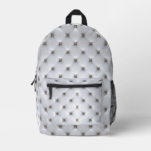 Gesimuleerde witte getufte gouden studs rugzak (Voorkant)