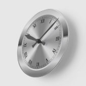 Gesimuleerde zilver ronde klok (Hoek)