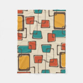 Geskewed Squares Mideeuw Patroon Fleece Deken (Voorkant)