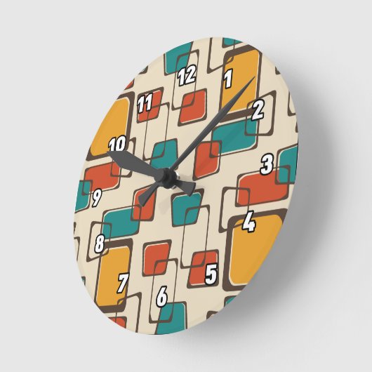 Geskewed Squares Mideeuw Patroon Ronde Klok (Hoek)
