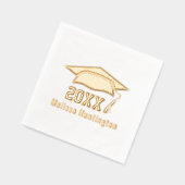 Geslaagd afstudeerdopje Vet Naam Jaar #1 Folie Servetten (Links)