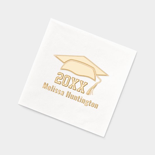 Geslaagd afstudeerdopje Vet Naam Jaar #1 Folie Servetten (Links)