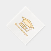 Geslaagd afstudeerdopje Vet Naam Jaar #1 Folie Servetten (Rechts)