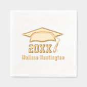 Geslaagd afstudeerdopje Vet Naam Jaar #1 Folie Servetten (Voorkant)