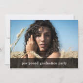 Geslaagd afstudeerfeest uitgesteld fotokaart kaart (Voorkant)