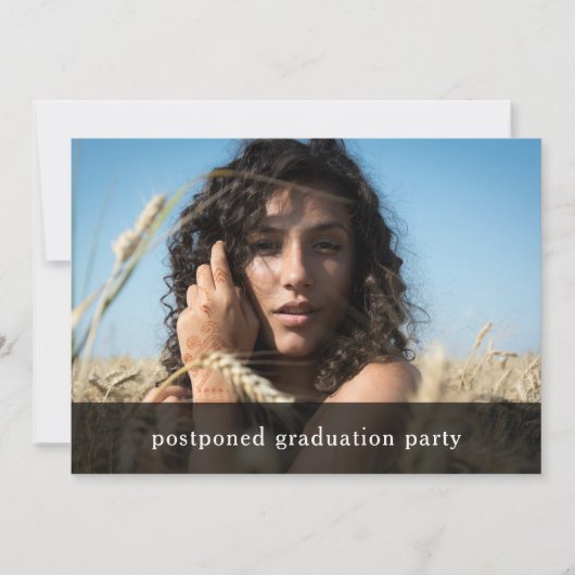 Geslaagd afstudeerfeest uitgesteld fotokaart kaart (Voorkant)