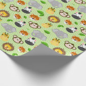 Geslaagd betonpatroon van kinder oerwouden cadeaupapier (Hoek)