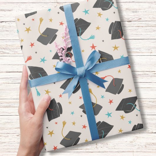 Geslaagd Cap en Tassel op crème Cadeaupapier