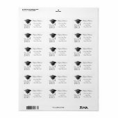 Geslaagd Cap Klasse van 2014 Naam en adres Etiket (Full Sheet)