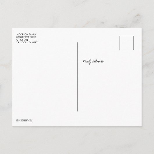 Geslaagd Cap Tassel Goud Zwart Minimalistisch Mode Aankondigingskaart (Achterkant)