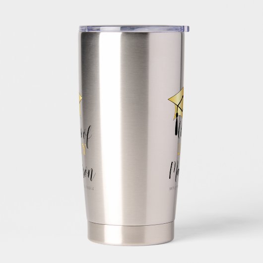 Geslaagd Cap - Tassel Zwart Goud Klasse Jaar Geïsoleerde Drinkbeker (Links)