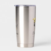 Geslaagd Cap - Tassel Zwart Goud Klasse Jaar Geïsoleerde Drinkbeker (Rechts)