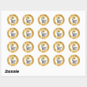 Geslaagd Cap - Tassel Zwart Goud Klasse Jaar Ronde Sticker (Vel)