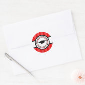 Geslaagd dop Streepjes Etiket (rood) (Envelop)