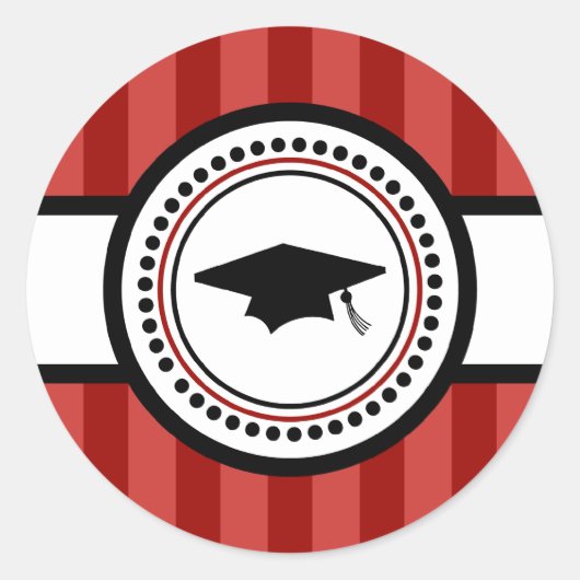 Geslaagd dop Streepjes Label (Maroon) (Voorkant)