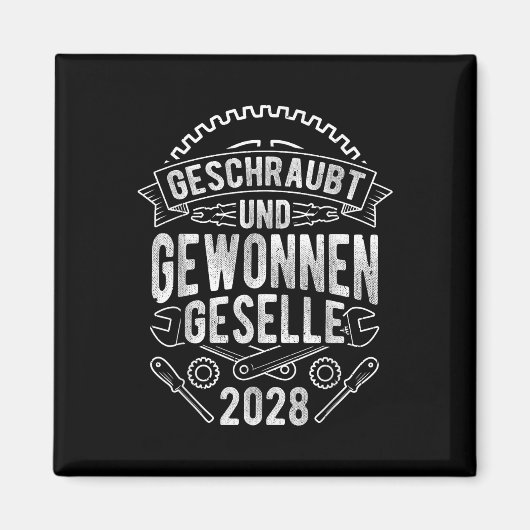 Geslaagd en gewonnen 2028 magneet (Voorkant)