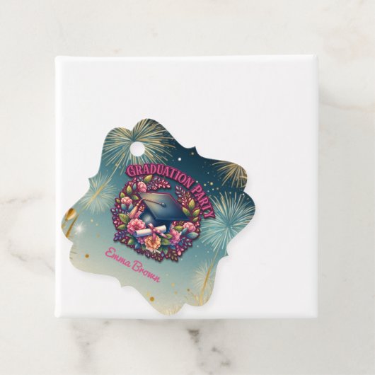 Geslaagd feest Bloemenfeest Bedankjes Labels (In situ)