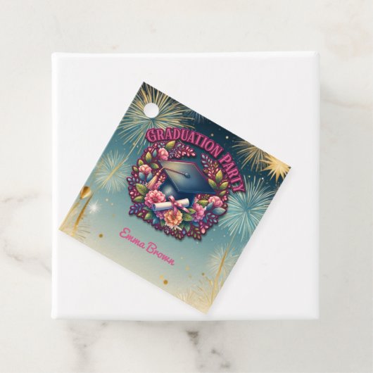 Geslaagd feest Bloemenfeest Bedankjes Labels (In situ)