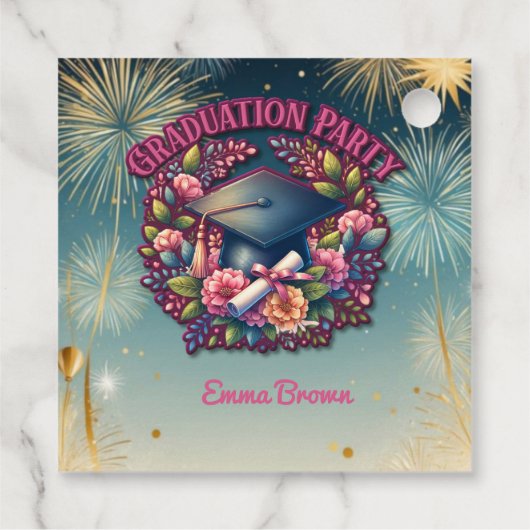 Geslaagd feest Bloemenfeest Bedankjes Labels (Achterkant)