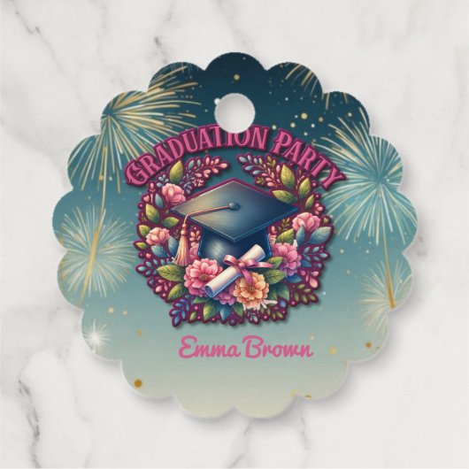 Geslaagd feest Bloemenfeest Bedankjes Labels (Achterkant)