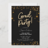 Geslaagd feest Congrats Afbeelding Invitation Kaart (Voorkant)