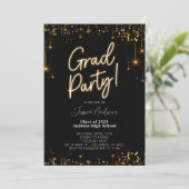 Geslaagd feest Congrats Afbeelding Invitation Kaart (Staand voorkant)