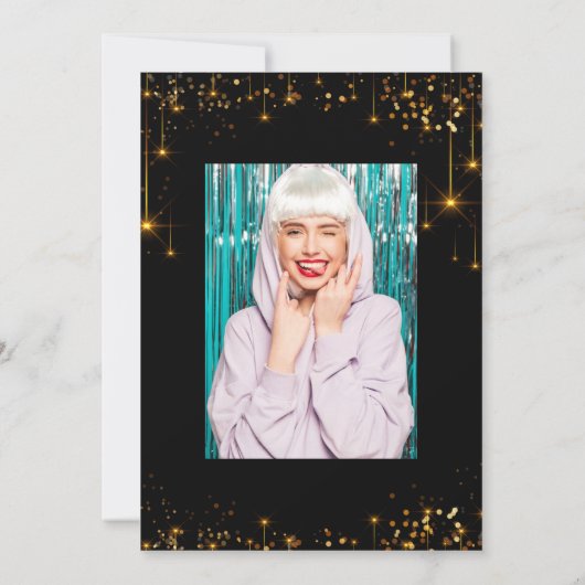 Geslaagd feest Congrats Afbeelding Invitation Kaart (Achterkant)