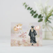 Geslaagd feest dochter gefeliciteerd briefkaart (Staand voorkant)