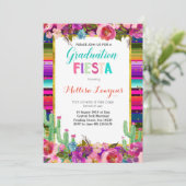 Geslaagd feest Fiesta Uitnodiging (Staand voorkant)