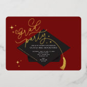 Geslaagd feest Folie Uitnodiging (Voorkant)