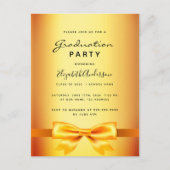 Geslaagd feest gouden uitnodiging (Voorkant)