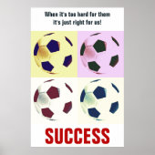 Geslaagd Football Motivatie Inspirerend Poster (Voorkant)