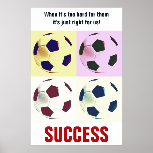 Geslaagd Football Motivatie Inspirerend Poster (Voorkant)