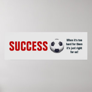 Geslaagd Football Motivatie Inspirerend Poster
