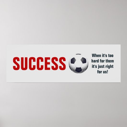 Geslaagd Football Motivatie Inspirerend Poster (Voorkant)